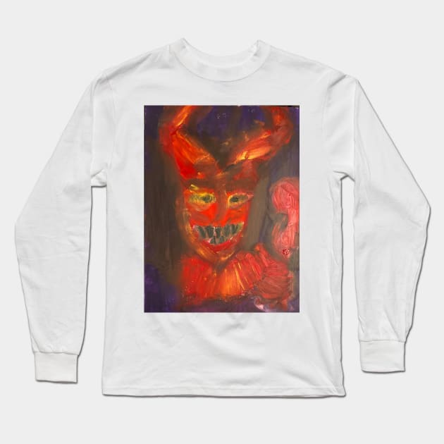 Devil on the Phone Long Sleeve T-Shirt by Calenna99